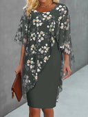 Chic Floral Chiffon Dress for Women