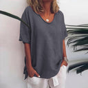 Stylish Women's Solid Round Neck Shirt