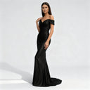 Sequined Off-Shoulder Evening Dress for Women