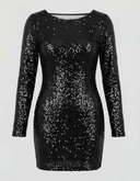 Glittering Backless Winter Dress | Chic Evening Style