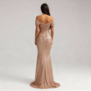 Sequined Off-Shoulder Evening Dress for Women