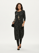 Chic Printed Knit Dress for Winter Elegance