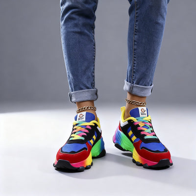 Women's Orthopedic Rainbow Shoes – Arch Support & Wide Toe Box
