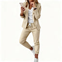 Chic Women's Blazer and Trouser Ensemble