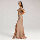Sequined Off-Shoulder Evening Dress for Women