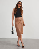 Chic Women's Skirt with Slit Design