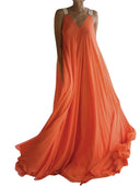 Chloë Women's Boho Maxi Dress - Sleeveless V-Neck Elegance