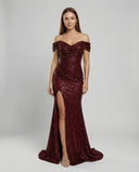 Chic Off Shoulder Evening Dress for Women