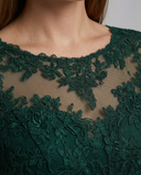 Chic Lace Trim Maxi Dress for Celebrations