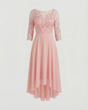Chic Lace Trim Maxi Dress for Celebrations