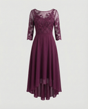 Chic Lace Trim Maxi Dress for Celebrations