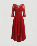 Chic Lace Trim Maxi Dress for Celebrations