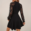 Chic Lace Sleeve Mini Dress for Special Occasions