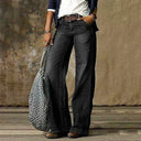 Chic Women's Wide Leg Denim Trousers