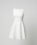 Chic Women's A-Line Dress with Fitted Bodice