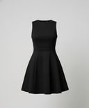 Chic Women's A-Line Dress with Fitted Bodice