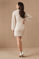 Chic Women's Evening Dress with Statement Sleeves