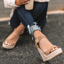 Orthopedic Wedge Heels with Chic Buckle Design