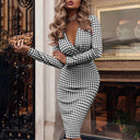 Chic V-Neck Women's Cocktail Dress