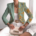 Chic Printed Blazer Jacket for Stylish Outings