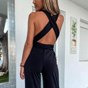 Chic Sleeveless Jumpsuit with V-Neck & Wide Leg