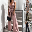 Chic Sleeveless Jumpsuit with V-Neck & Wide Leg