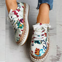 Floral Print Orthopedic Sports Shoes with Laces
