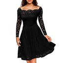 Chic Slit Neckline Dress with Sleeves