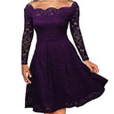 Chic Slit Neckline Dress with Sleeves