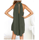 Chic Collar Pleated Summer Dress