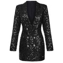 Glitter-Accented Blazer Dress for Glamorous Style