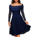 Chic Slit Neckline Dress with Sleeves