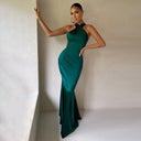Chic Halter Neck Maxi Dress for Evening Events