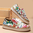 Floral Print Orthopedic Sports Shoes with Laces