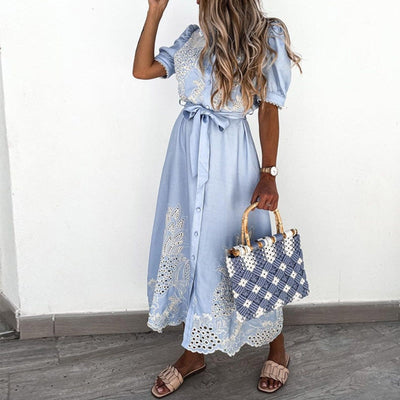 Charming Women's Embroidered Dress