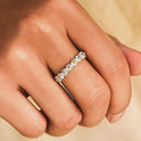 Adjustable Silver Daisy Ring