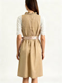 Classic Women's Dress Set with Apron & Blouse