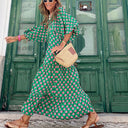 Chic Green Maxi Dress for Women