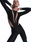 Chic Long Sleeve Round Neck Jumpsuit