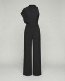 Chic Women's Jumpsuit - Sleeveless Round Neck, Wide Leg Design