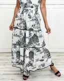 Eliza | Classic Toile Maxi Dress for Any Occasion