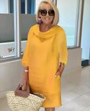 Chic Long-Sleeve Midi Dress for Women