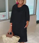 Chic Long-Sleeve Midi Dress for Women