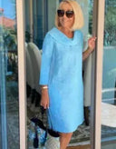 Chic Long-Sleeve Midi Dress for Women