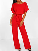 Chic Ruffled Belted Dress for Women