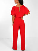 Chic Ruffled Belted Dress for Women
