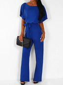 Chic Ruffled Belted Dress for Women
