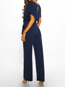 Chic Ruffled Belted Dress for Women