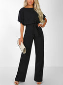 Chic Ruffled Belted Dress for Women