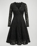 Luxe Lace Midi Dress for Women